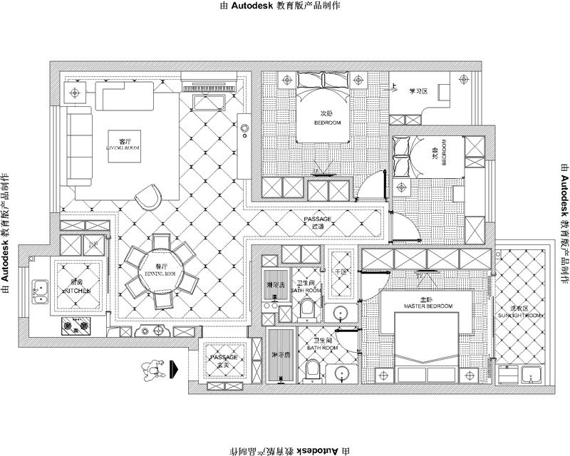 三室一廳一衛(wèi)B