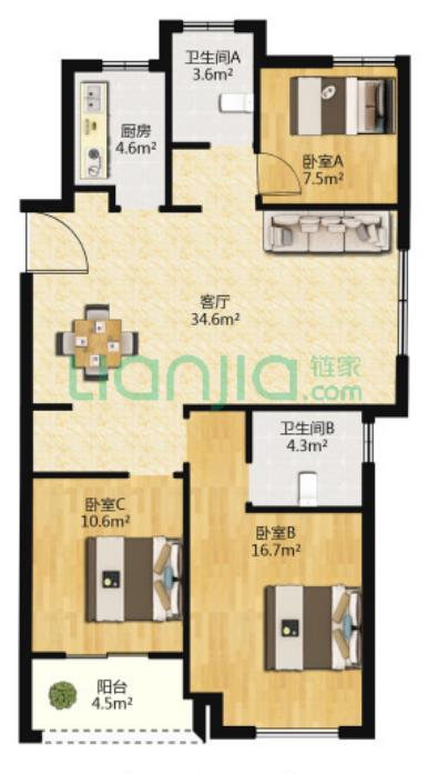 120平戶(hù)型圖