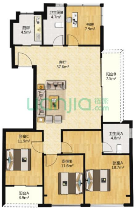 139平戶(hù)型圖