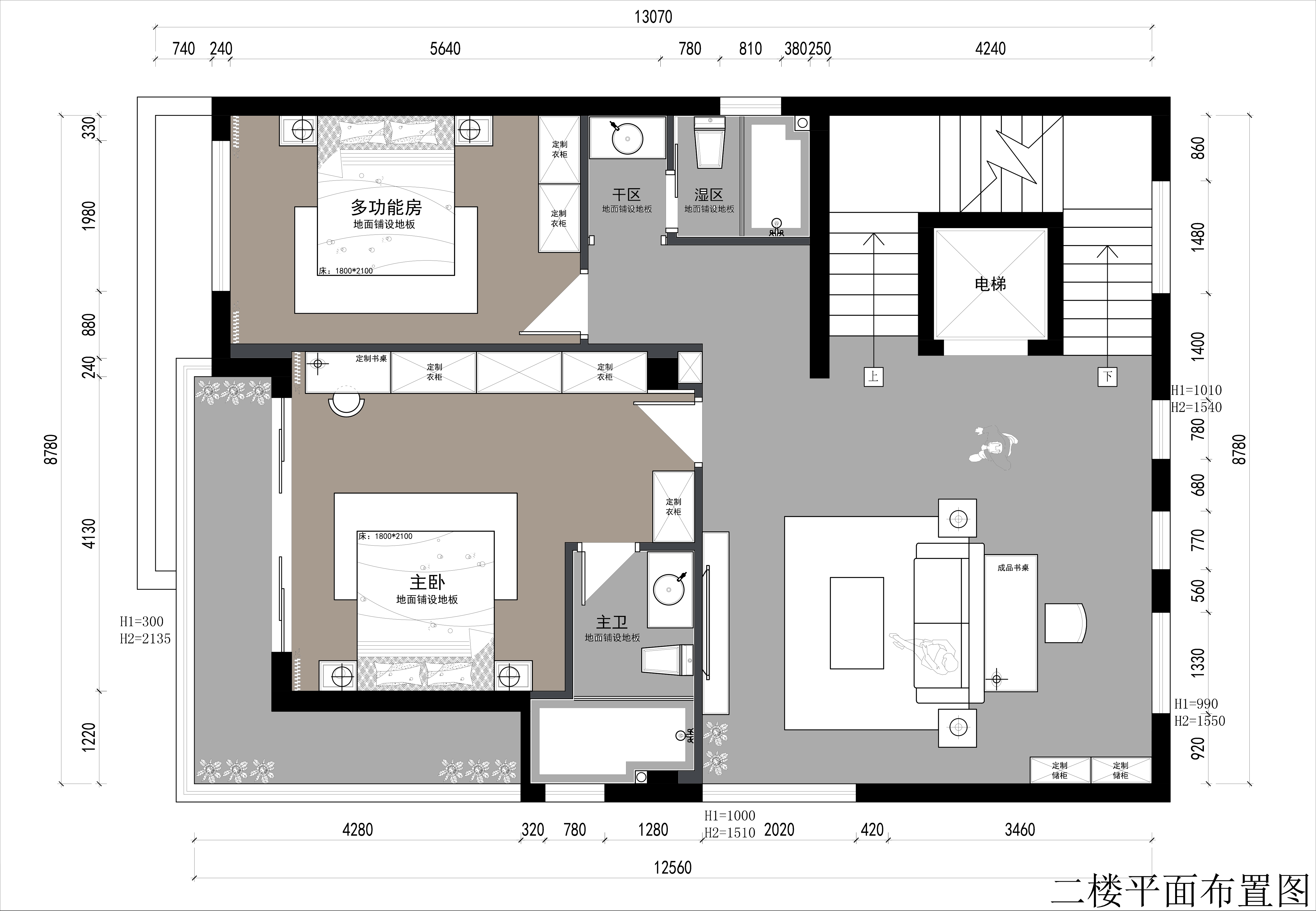 方案2：二樓平面布置圖