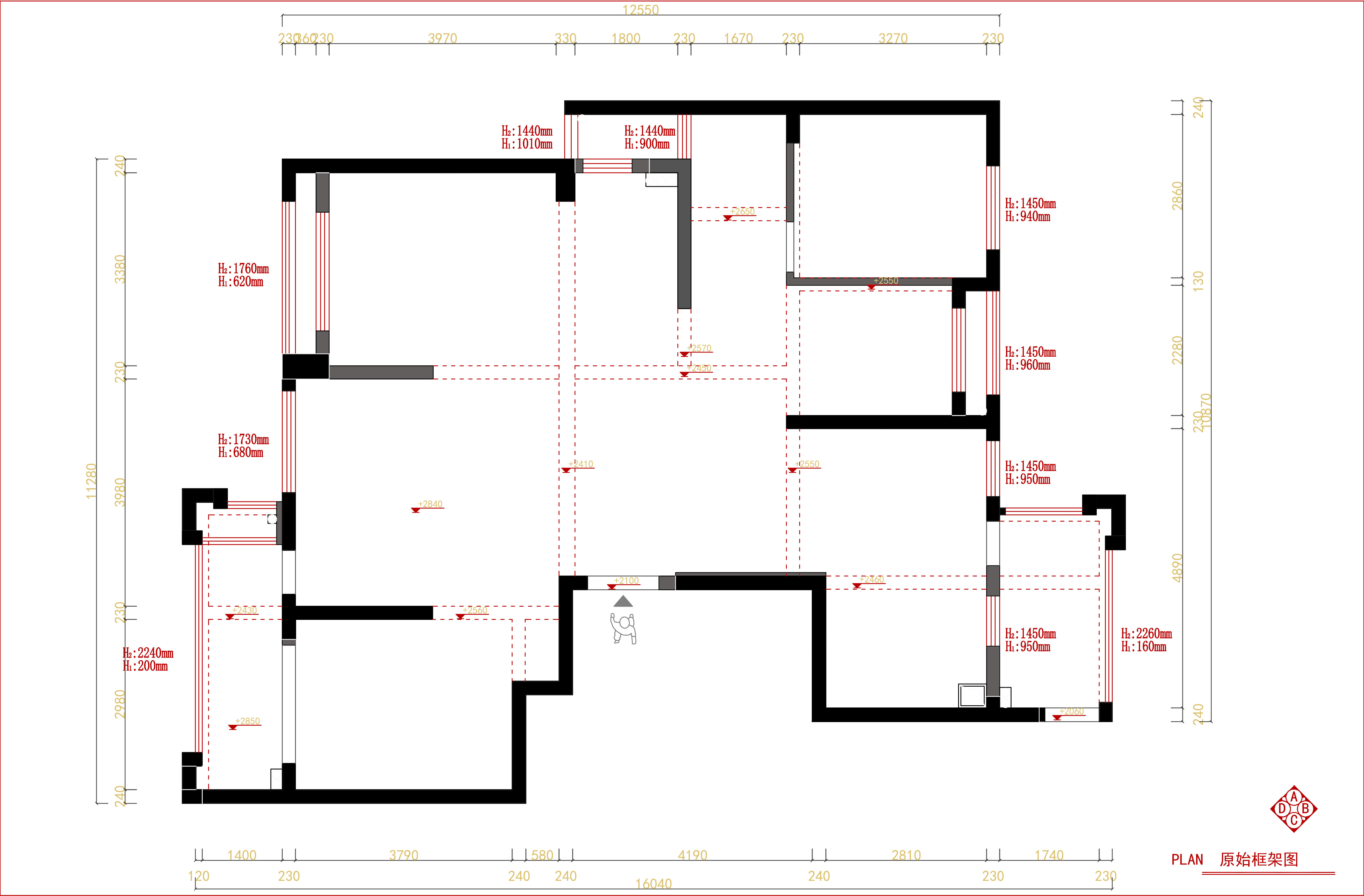 金前華庭6#2202原始框架圖