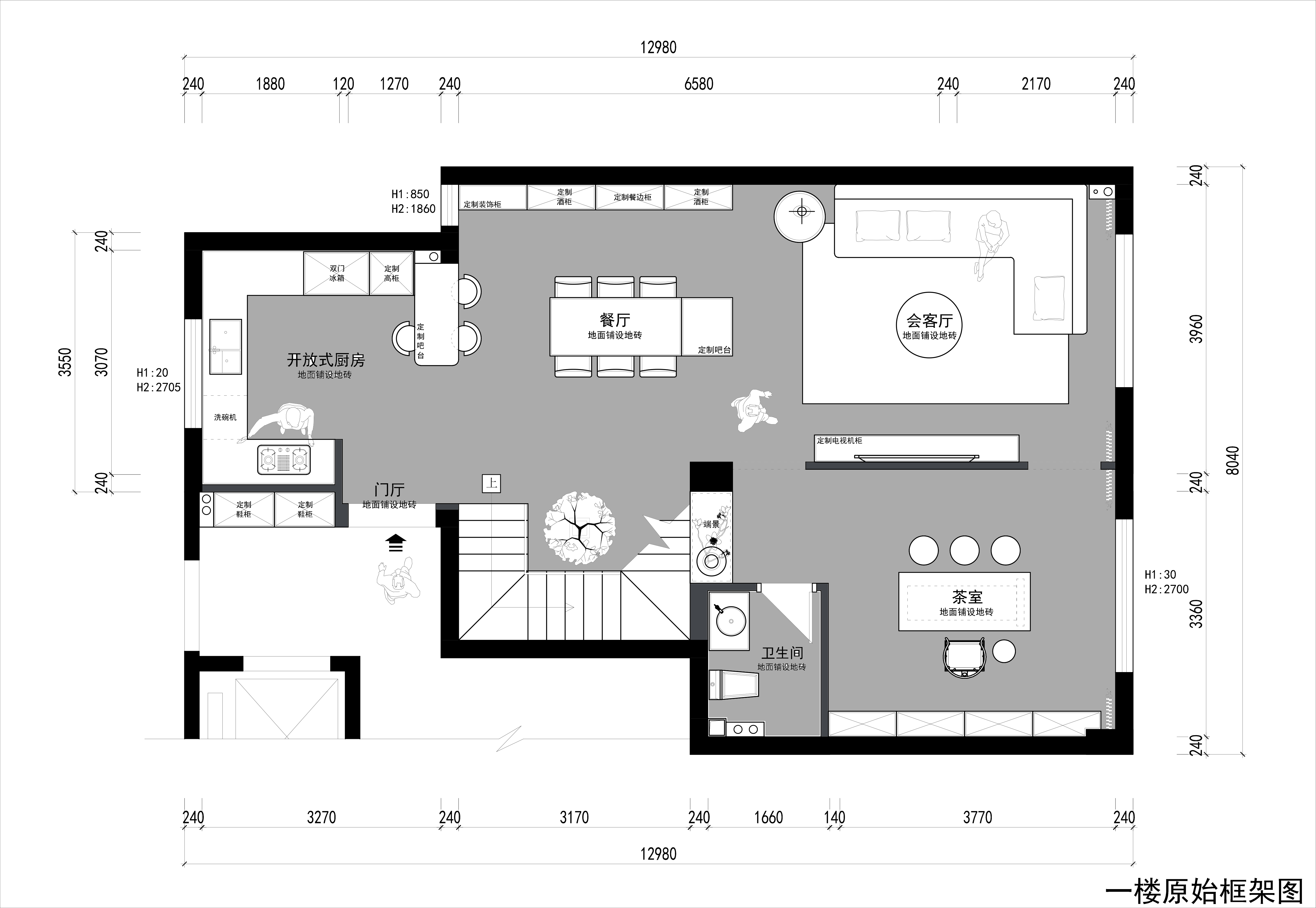 一樓平面布置圖方案一