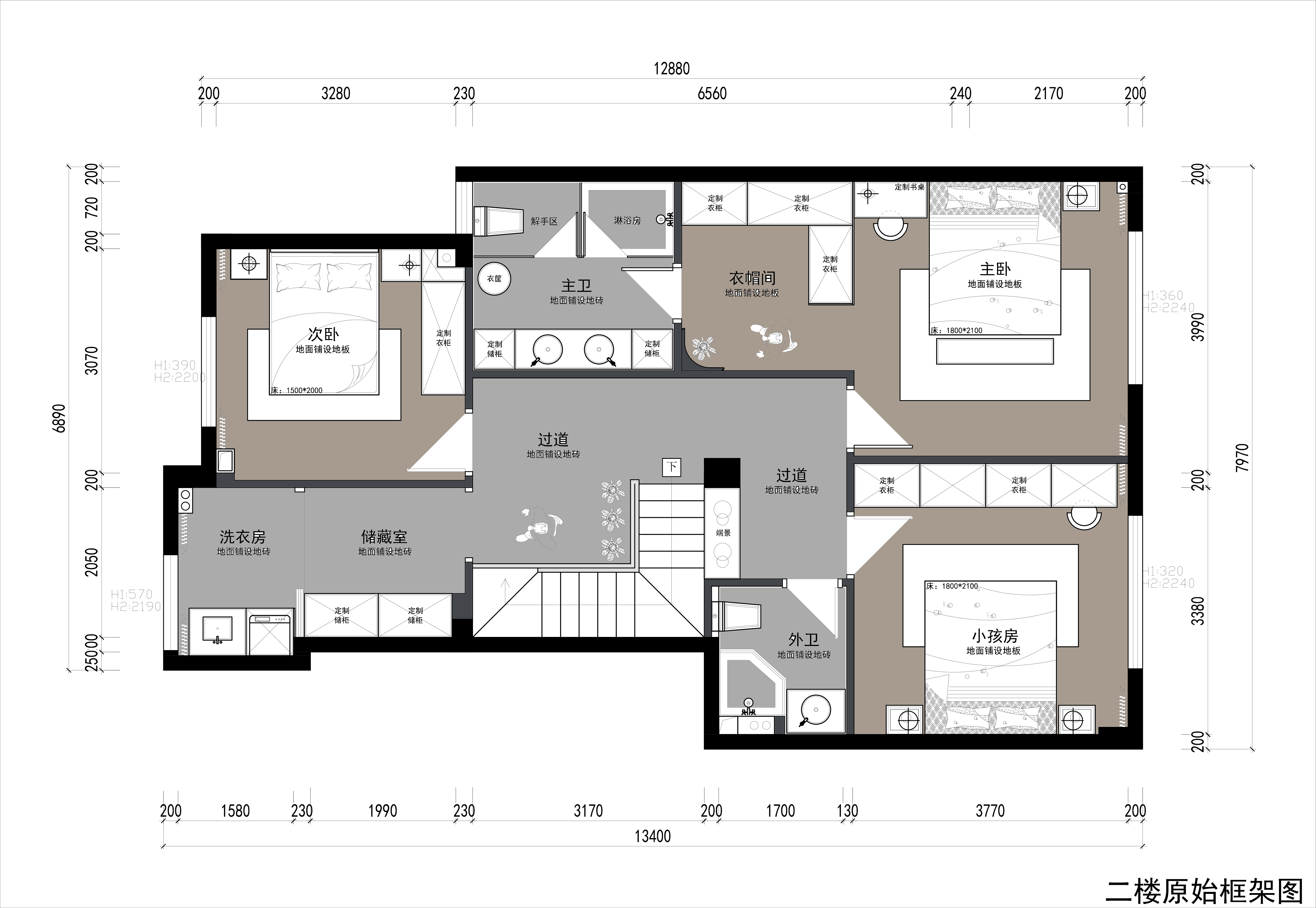 二樓平面布置圖方案一