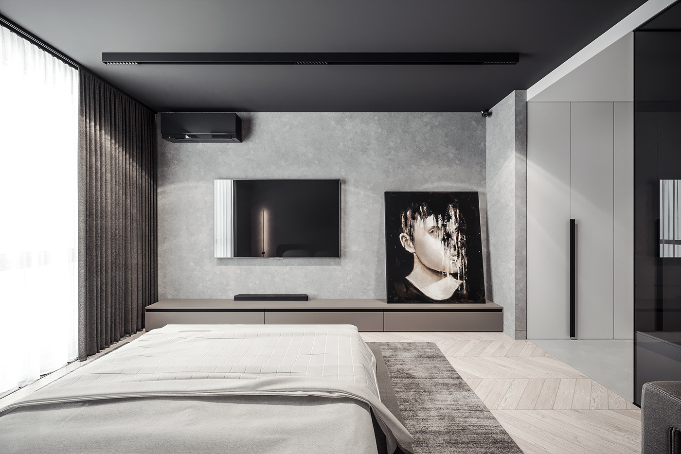 興甌小區(qū)董先生雅居--極簡黑白灰