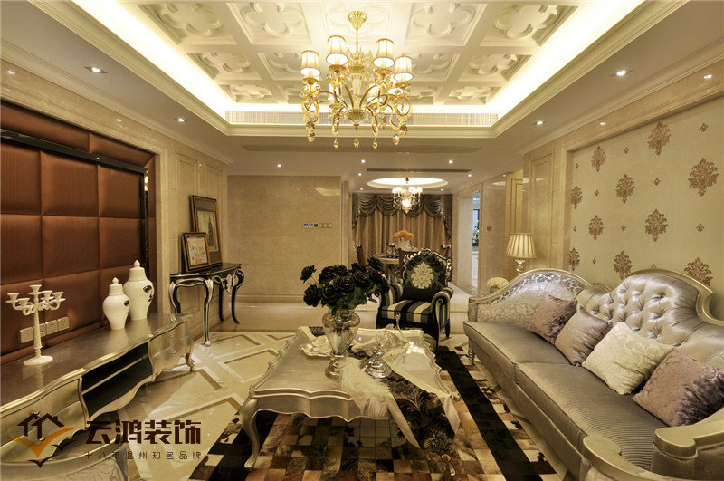 華鴻錦園歐式奢華復(fù)式裝潢案例